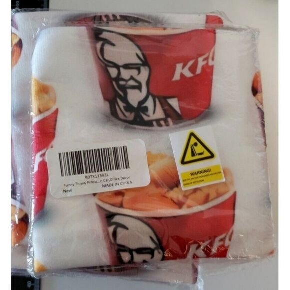 KFC Pillowcase Throw Pillow Cover Sham Square 17" x 16.5" with Zipper - Picture 2 of 4